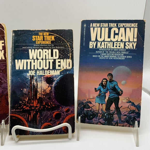 Bantam Star Trek Paperback Books Lot 4 1970s Vulcan Madworld Phoenix World End - Picture 3 of 9